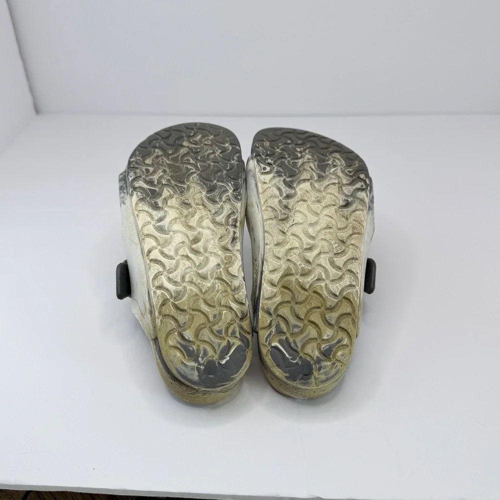 Size 12C Birkenstock Arizona Essential EVA Girls Boys Sandals  Active Gold White